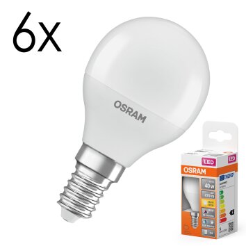 Illuminazione Osram E14 LED 4.9 Watt Bianco caldo 470 Lumen