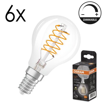 Illuminazione Osram E14 LED 4.8 Watt Bianco caldo dimmerabile 470 Lumen Illuminazione Osram E14 LED 4.8 Watt Bianco caldo dimmerabile 470 Lumen