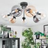 Gastor Plafoniera, Lampada a sfera Ambrato, Chiaro, Grigio fumo, 7-Luci