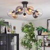 Gastor Plafoniera, Lampada a sfera Ambrato, Chiaro, Grigio fumo, 7-Luci