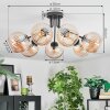 Koyoto Plafoniera, Lampada a sfera Ambrato, 7-Luci
