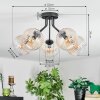 Koyoto Plafoniera, Lampada a sfera 52 cm Ambrato, Chiaro, 5-Luci