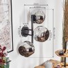 Ripoll Lampada a sfera, Applique Cromo, Grigio fumo, 3-Luci