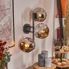 Ripoll Lampada a sfera, Applique Cromo, Grigio fumo, 3-Luci