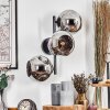 Ripoll Lampada a sfera, Applique Cromo, Grigio fumo, 3-Luci