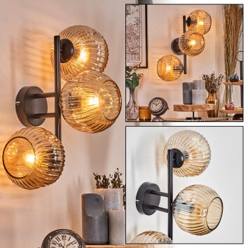 Ripoll Lampada a sfera, Applique Ambrato, 3-Luci