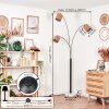 Soungou Lampada da terra Cromo, Nero, Bianco, 3-Luci