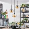 Ripoll Lampadario a sospensione, Lampada a sfera, Lampada a sospensione a cluster Ambrato, 3-Luci