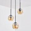 Ripoll Lampadario a sospensione, Lampada a sfera, Lampada a sospensione a cluster Ambrato, 3-Luci