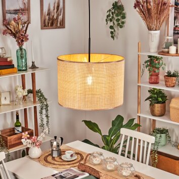 Sabadim Lampadario a sospensione, Lampada a sospensione Marrone, Écru, 1-Luce