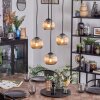 Koyoto Lampadario a sospensione, Lampada a sfera, Lampada a sospensione a cluster Ambrato, 4-Luci