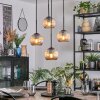 Koyoto Lampadario a sospensione, Lampada a sfera, Lampada a sospensione a cluster Ambrato, 4-Luci