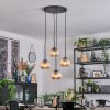 Koyoto Lampadario a sospensione, Lampada a sfera, Lampada a sospensione a cluster Ambrato, 4-Luci