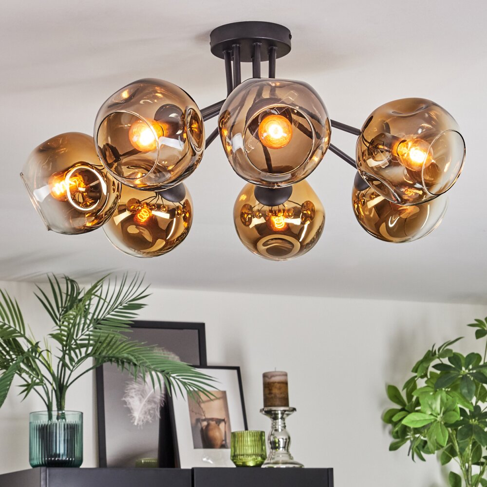 Ripoll Plafoniera, Lampada a sfera Oro, Chiaro, 7-Luci