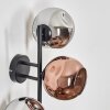 Ripoll Lampada a sfera, Applique Cromo, Ramato, Grigio fumo, 3-Luci