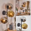 Ripoll Lampada a sfera, Applique Cromo, Oro, Grigio fumo, 3-Luci