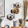 Ripoll Lampada a sfera, Applique Cromo, Oro, Grigio fumo, 3-Luci