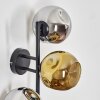 Ripoll Lampada a sfera, Applique Cromo, Oro, Grigio fumo, 3-Luci