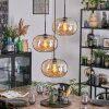 Apedo Lampadario a sospensione, Lampada a sfera, Lampada a sospensione a cluster Ambrato, 3-Luci