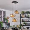 Apedo Lampadario a sospensione, Lampada a sfera, Lampada a sospensione a cluster Ambrato, 3-Luci