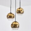 Ripoll Lampadario a sospensione, Lampada a sfera, Lampada a sospensione a cluster Oro, Chiaro, 3-Luci