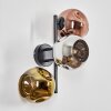 Ripoll Lampada a sfera, Applique Cromo, Oro, Ramato, Grigio fumo, 3-Luci