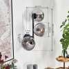 Gastor Lampada a sfera, Applique Chiaro, Grigio fumo, 3-Luci Gastor Lampada a sfera, Applique Chiaro, Grigio fumo, 3-Luci