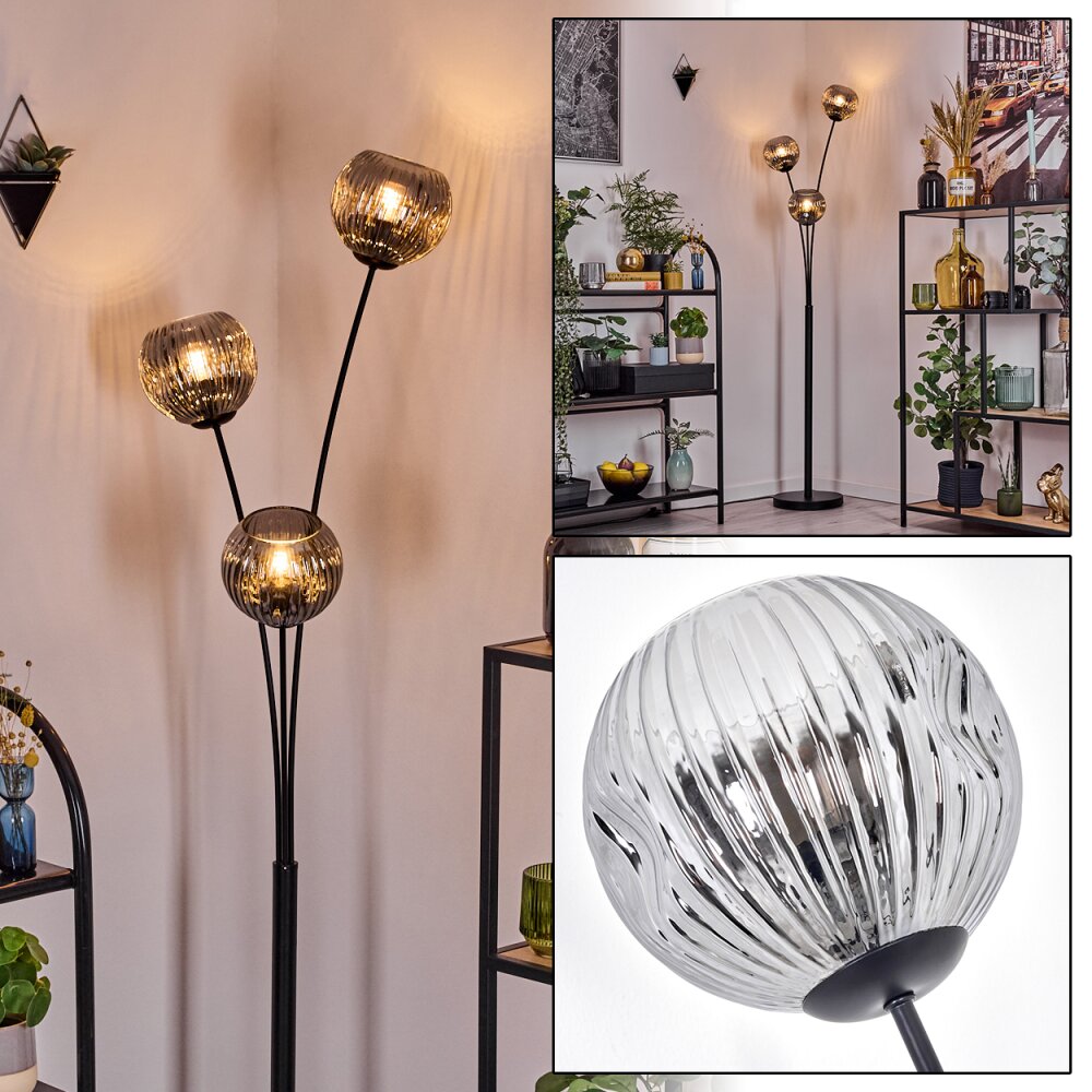 Ripoll Lampada a sfera, Lampada da terra Grigio fumo, 3-Luci main product photo