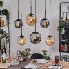 Gastor Lampadario a sospensione, Lampada a sfera, Lampada a sospensione Ambrato, Grigio fumo, 6-Luci