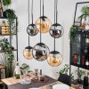Gastor Lampadario a sospensione, Lampada a sfera, Lampada a sospensione Ambrato, Grigio fumo, 6-Luci