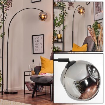 Ripoll Lampada da terra, Lampade ad arco Nero, 1-Luce