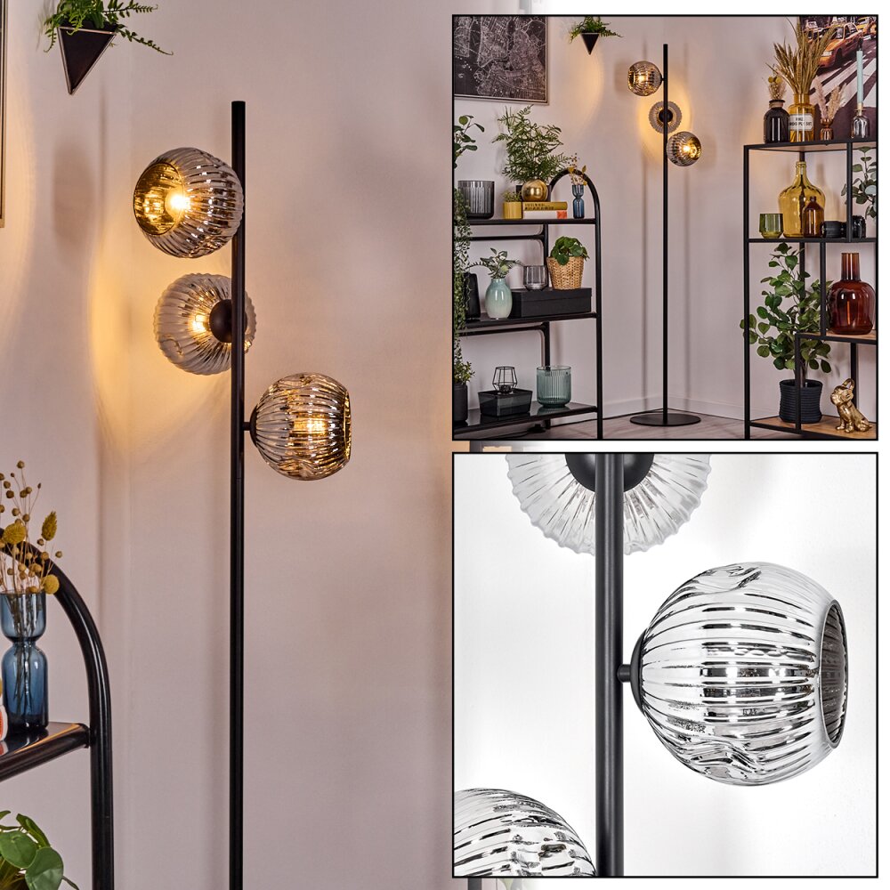 Ripoll Lampada da terra Cromo, Grigio fumo, 3-Luci main product photo