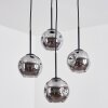Ripoll Lampadario a sospensione, Lampada a sfera, Lampada a sospensione a cluster Grigio fumo, 4-Luci