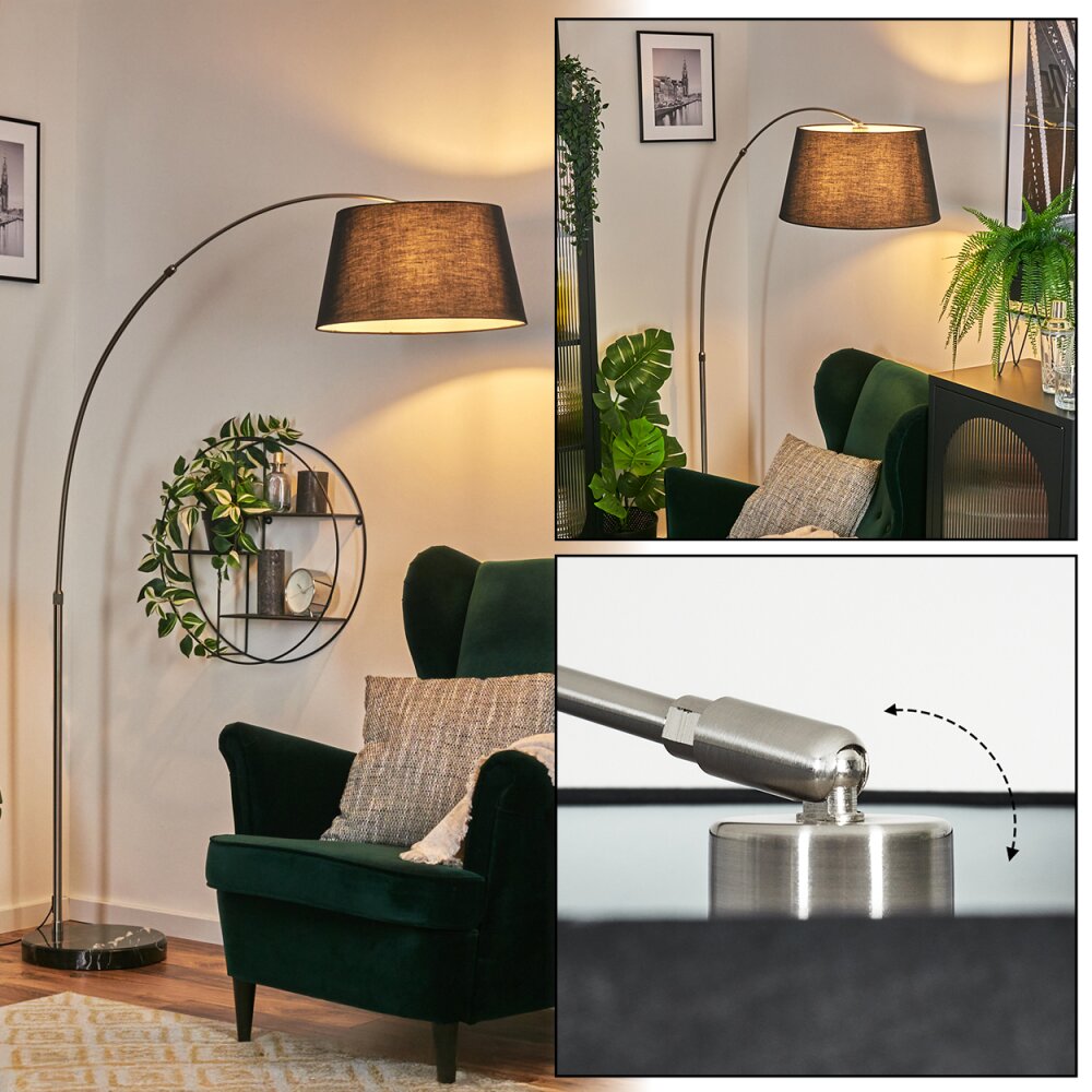 Bassagoda Lampada da terra Nichel opaco, Nero, 1-Luce main product photo