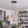 Ripoll Lampadario a sospensione, Lampada a sfera, Lampada a sospensione a cluster Cromo, Grigio fumo, 3-Luci