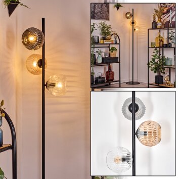 Ripoll Lampada da terra Ambrato, Chiaro, Grigio fumo, 3-Luci