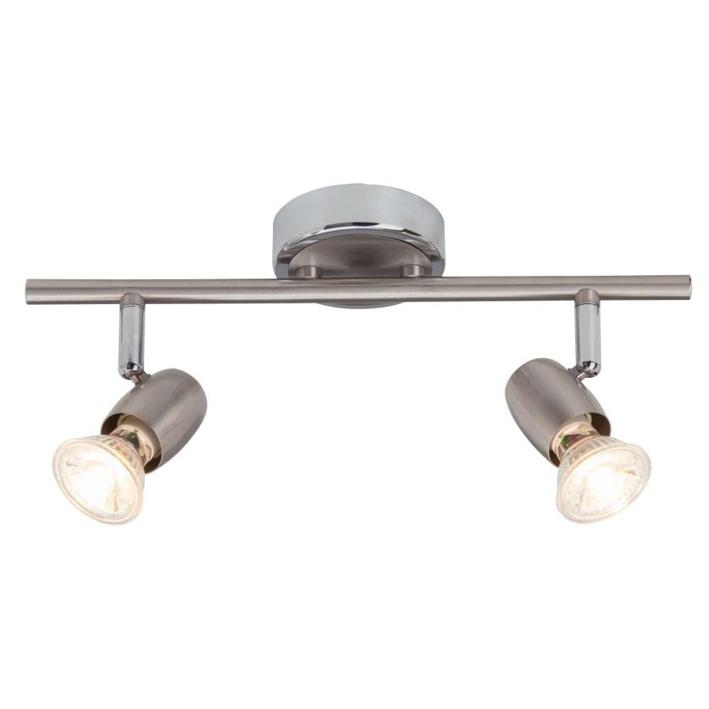 Brilliant Wesley Barra con faretti da soffitto LED Cromo, 2-Luci main product photo