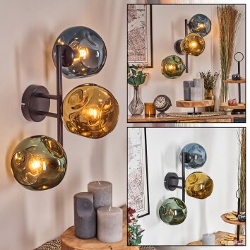 Ripoll Lampada a sfera, Applique Blu, Oro, Verde, 3-Luci Ripoll Lampada a sfera, Applique Blu, Oro, Verde, 3-Luci