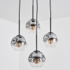 Ripoll Lampadario a sospensione, Lampada a sfera, Lampada a sospensione a cluster Chiaro, Grigio fumo, 4-Luci