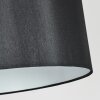 Soungou Lampada da terra, Lampade ad arco Nichel opaco, Nero, 1-Luce, Paralume in tessuto