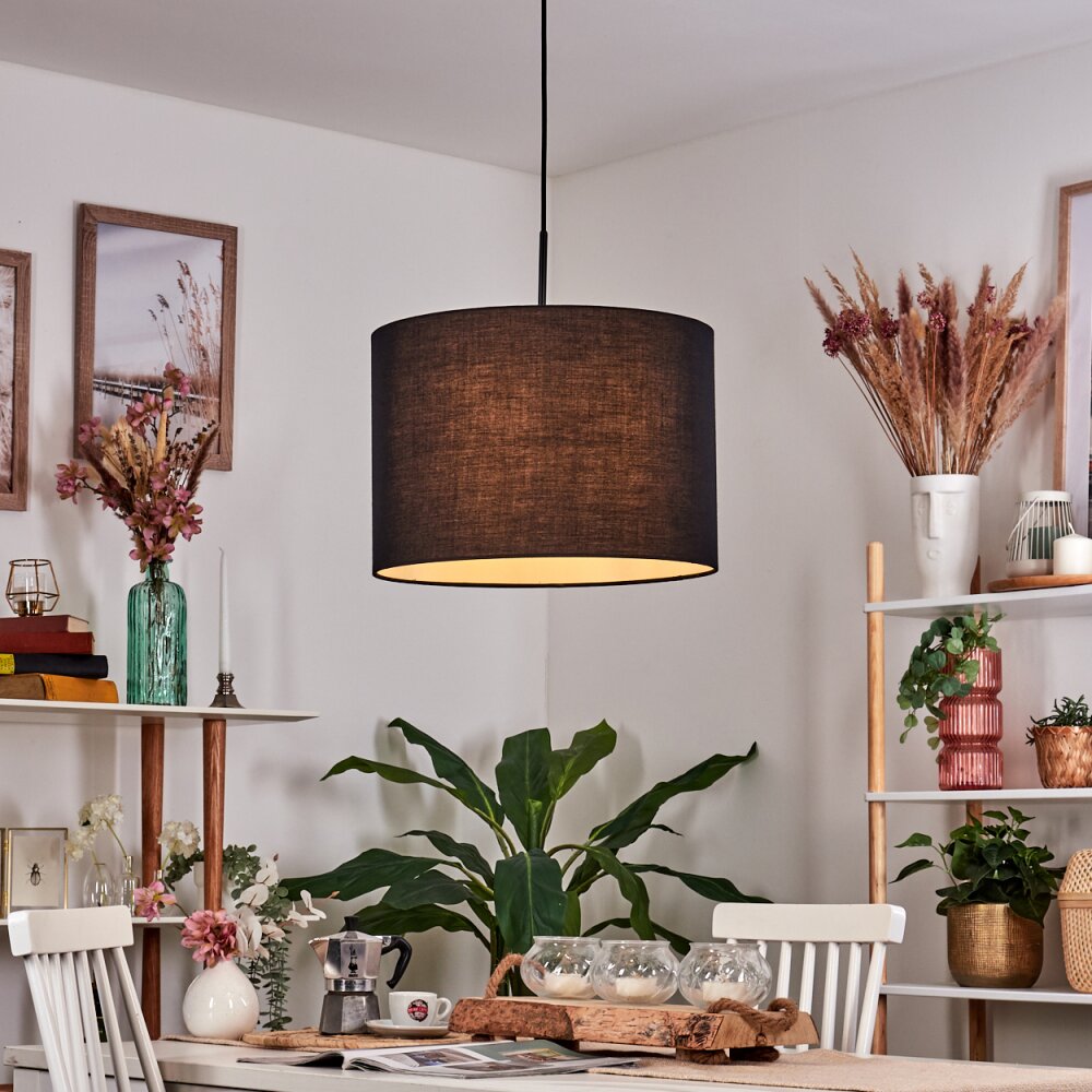 Bassagoda Lampadario a sospensione, Lampada a sospensione Nero, Bianco, 1-Luce