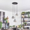 Ripoll Lampadario a sospensione, Lampada a sfera, Lampada a sospensione a cluster Chiaro, Grigio fumo, 3-Luci