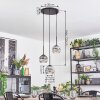 Ripoll Lampadario a sospensione, Lampada a sfera, Lampada a sospensione a cluster Chiaro, Grigio fumo, 3-Luci
