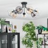 Koyoto Plafoniera, Lampada a sfera 82 cm Ambrato, Chiaro, Grigio fumo, 7-Luci