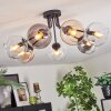 Koyoto Plafoniera, Lampada a sfera 82 cm Ambrato, Chiaro, Grigio fumo, 7-Luci