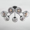 Ripoll Plafoniera, Lampada a sfera Cromo, Chiaro, Grigio fumo, 7-Luci