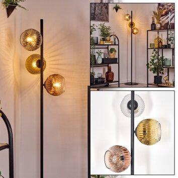 Ripoll Lampada da terra Oro, Chiaro, Ramato, Grigio fumo, 3-Luci