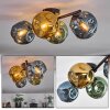Ripoll Plafoniera, Lampada a sfera Blu, Oro, Verde, 4-Luci