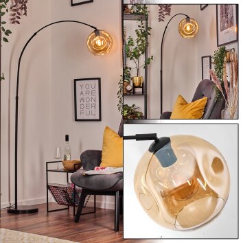 Ripoll Lampada da terra, Lampade ad arco Nero, 1-Luce