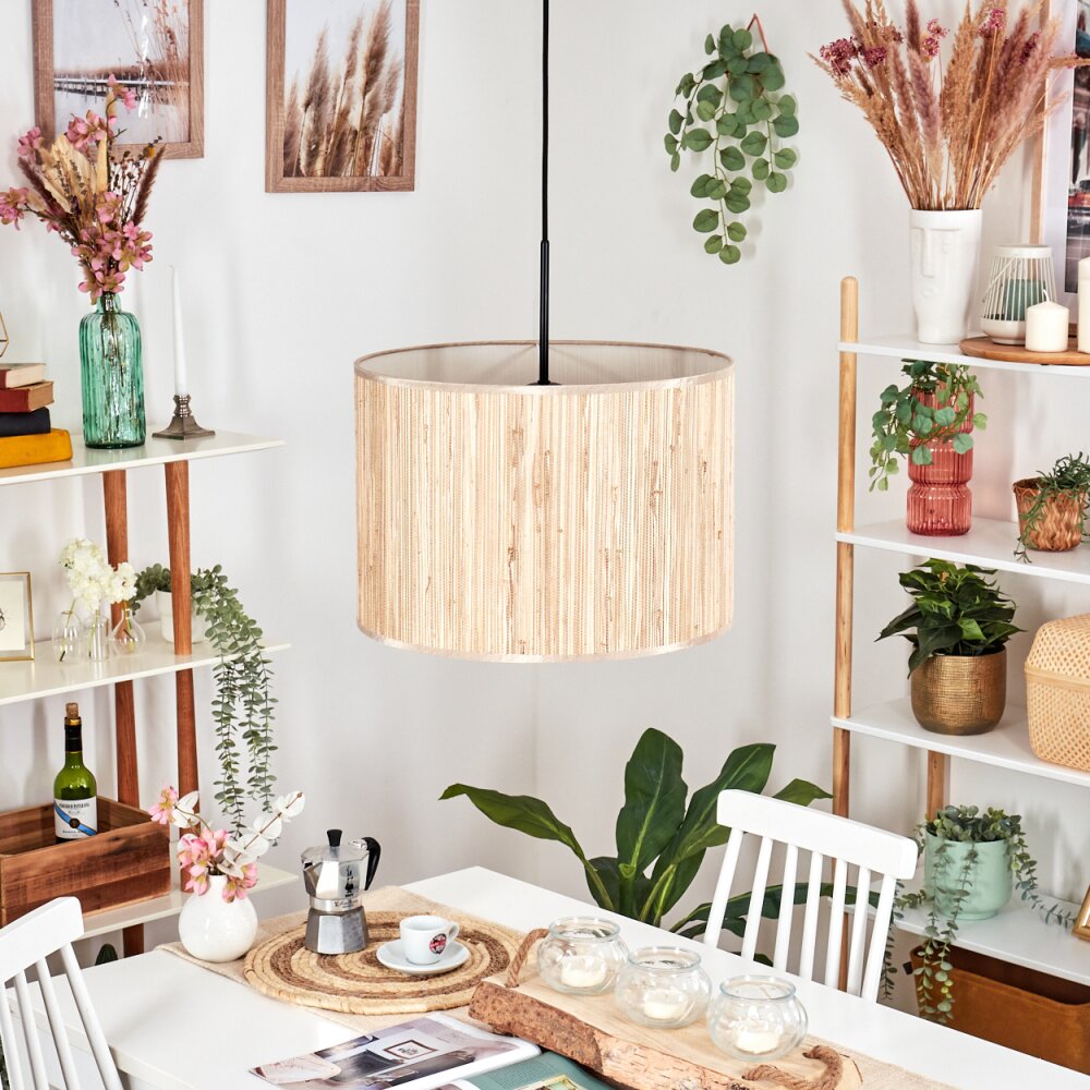 Bongal Lampadario a sospensione, Lampada a sospensione Marrone, Écru, 1-Luce